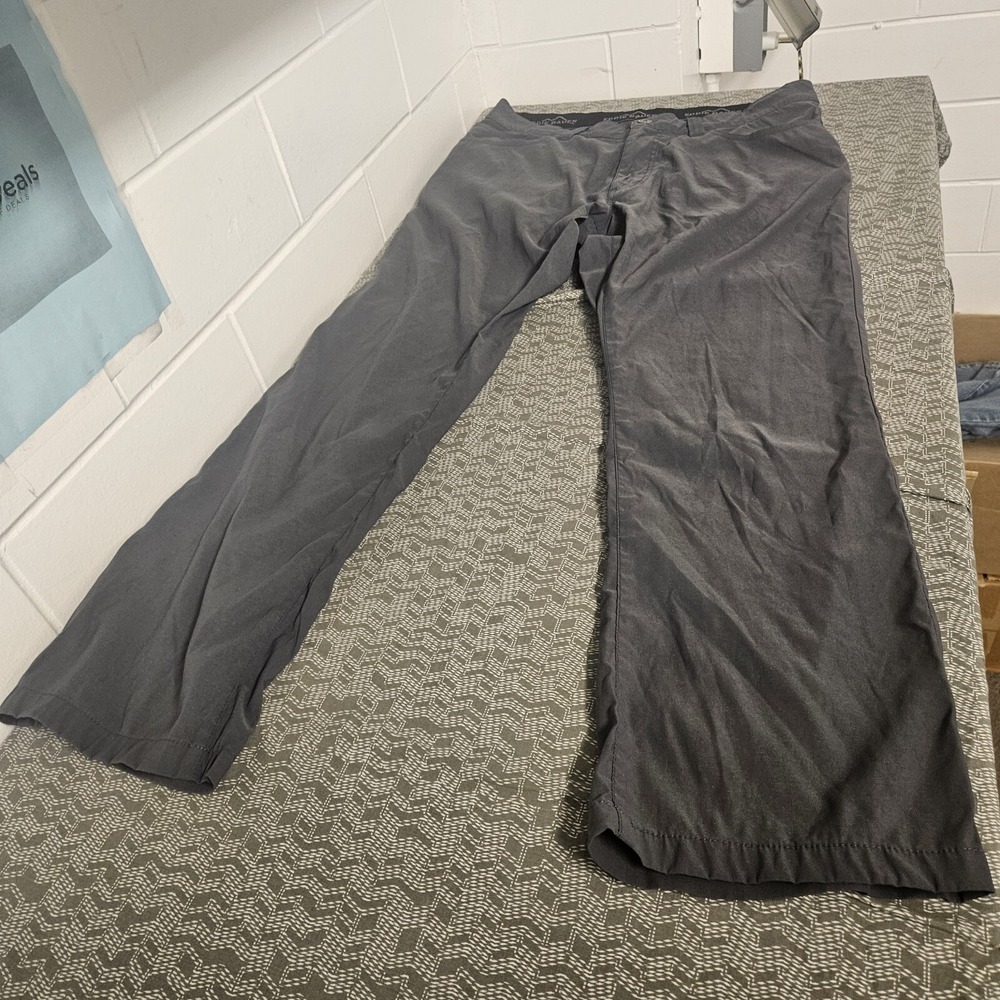 Eddie Bauer Pants Mens 34x30 Gray Hiking Nylon Stretch Outdoor